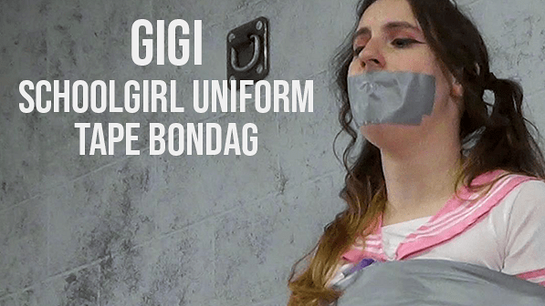 GiGi: Schoolgirl Uniform Tape Bondage