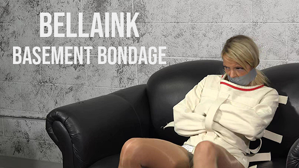 BellaInk: Basement Bondage Straitjacket and Tape Gag