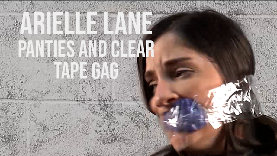 Arielle Lane Straitjacket, Panties and Clear Tape Gag