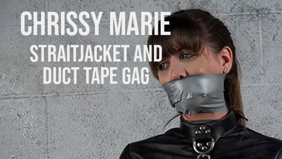 Chrissy Marie Straitjacket and Duct Tape Wraparound Tape Gagx